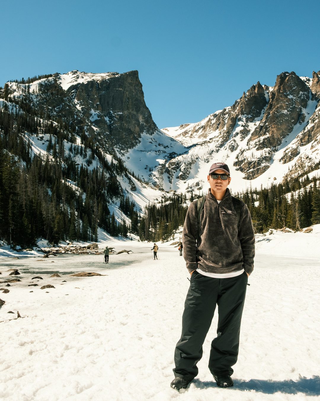 Jay Lee in the snowy Rockies