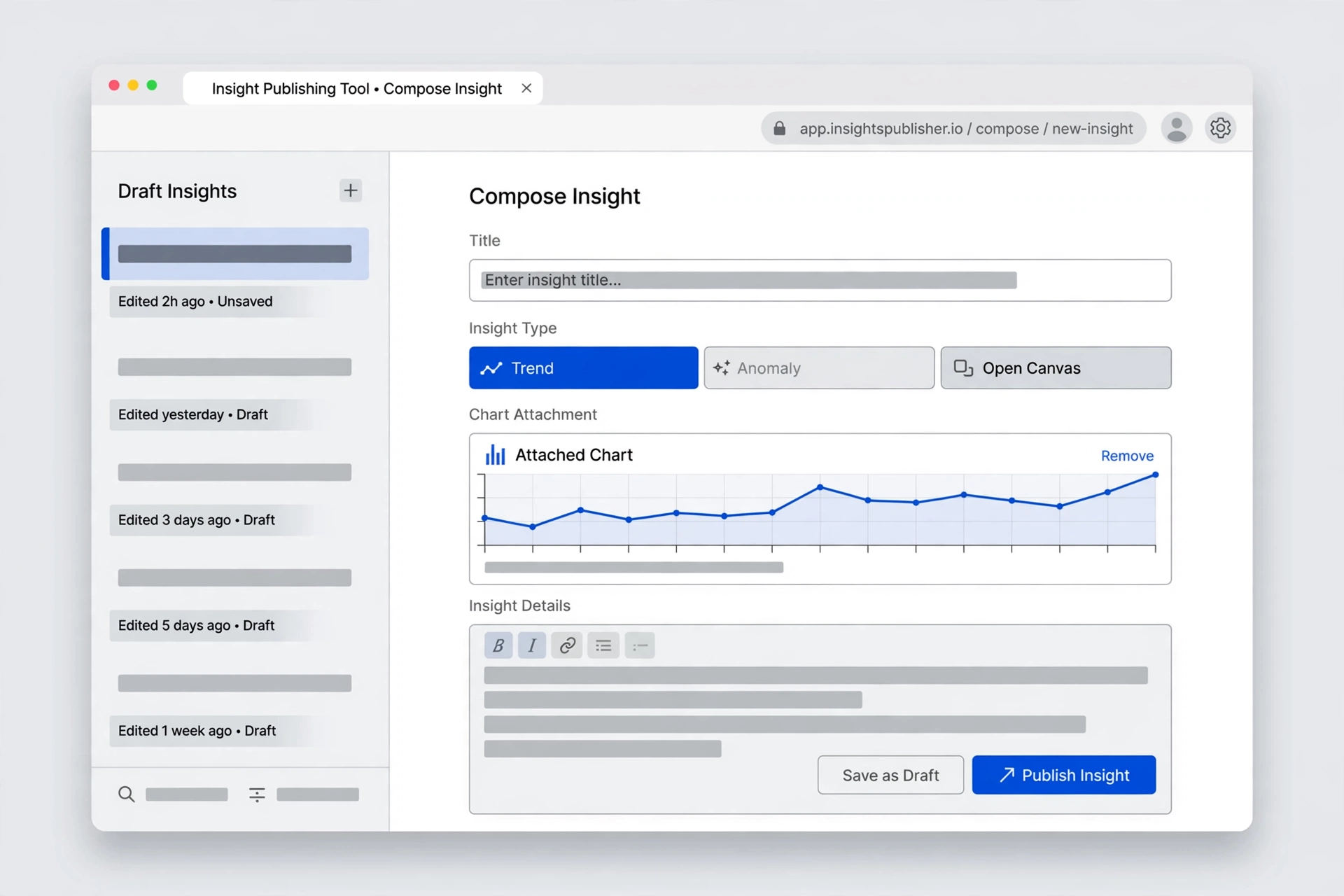 The publishing web app